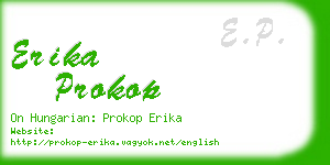 erika prokop business card